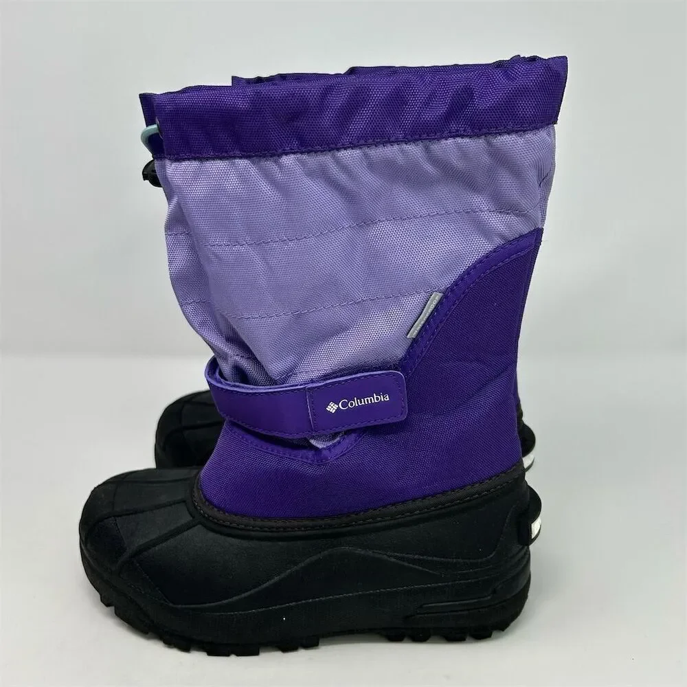 Columbia Kids Girls Snow Boots Purple Waterproof Insulated Winter Shoes Size 3